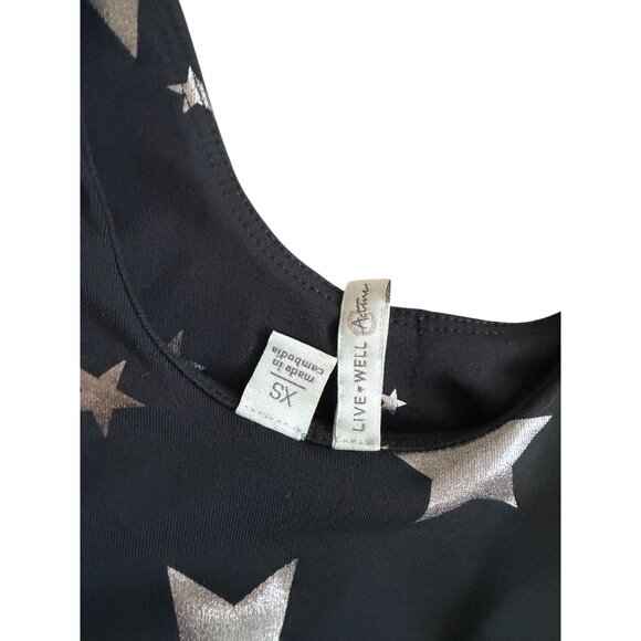 LIVE WELL ACTIVE Black Silver Star Workout Bra Size XS - Picture 5 of 8